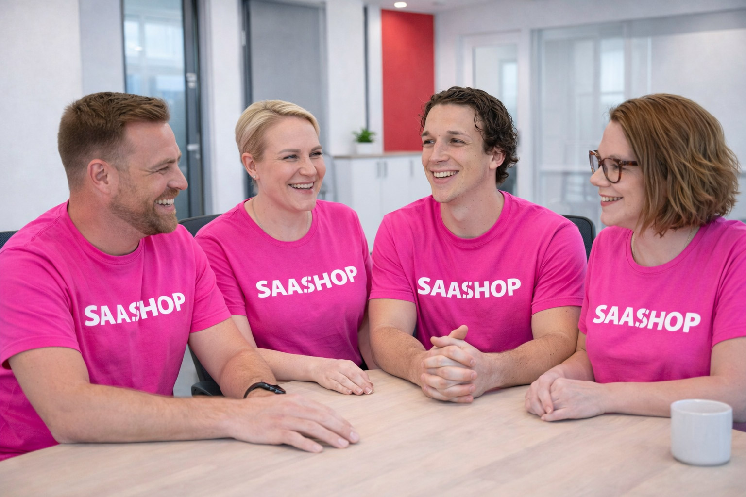 pipedrive-hero-etusivu-tiimi Pipedrive auki tietokoneen näytöllä, työntekijä näytön edessä