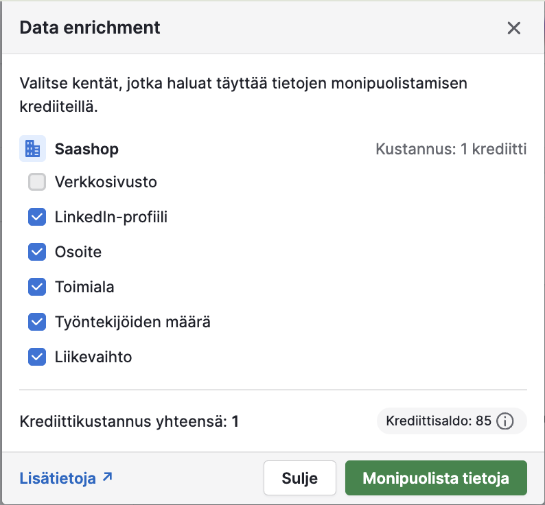 Pipedrive CRM rikastaa yritystietoja nopeasti