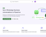 Whatsapp business syncs to pipedrive