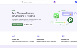 Whatsapp business syncs to pipedrive