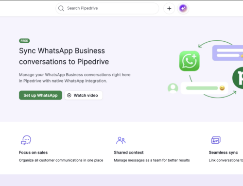 WhatsApp-integraatio tuo myyntikeskustelut osaksi Pipedrive CRM:ää